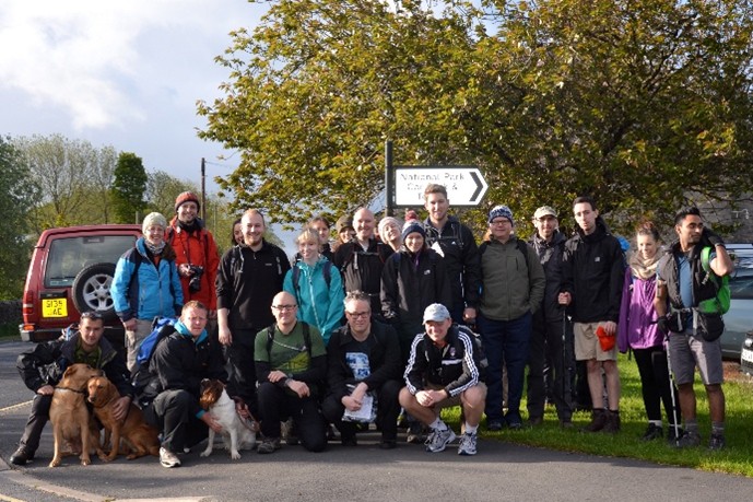 An image of the YHEC team that took on the Yorkshire three peaks