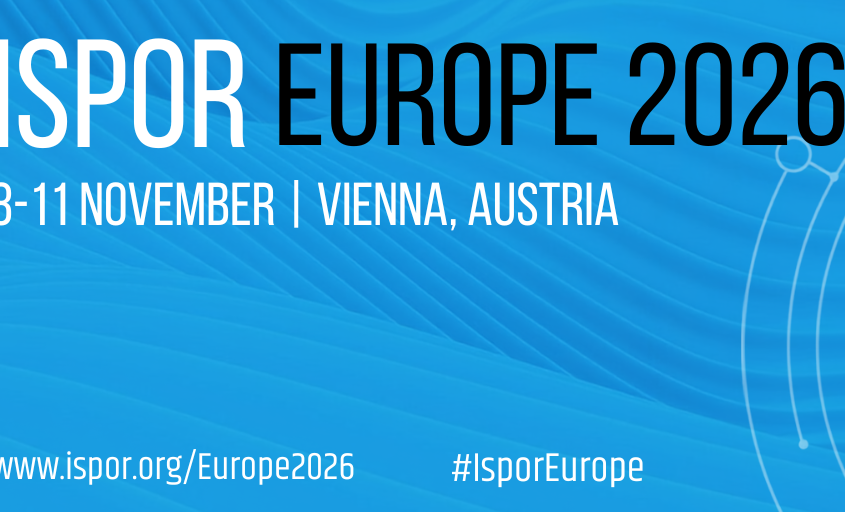 The graphic contains the following writing: ISPOR Europe 2026 | 8-11 November | Vienna, Austria | #ISPOREurope